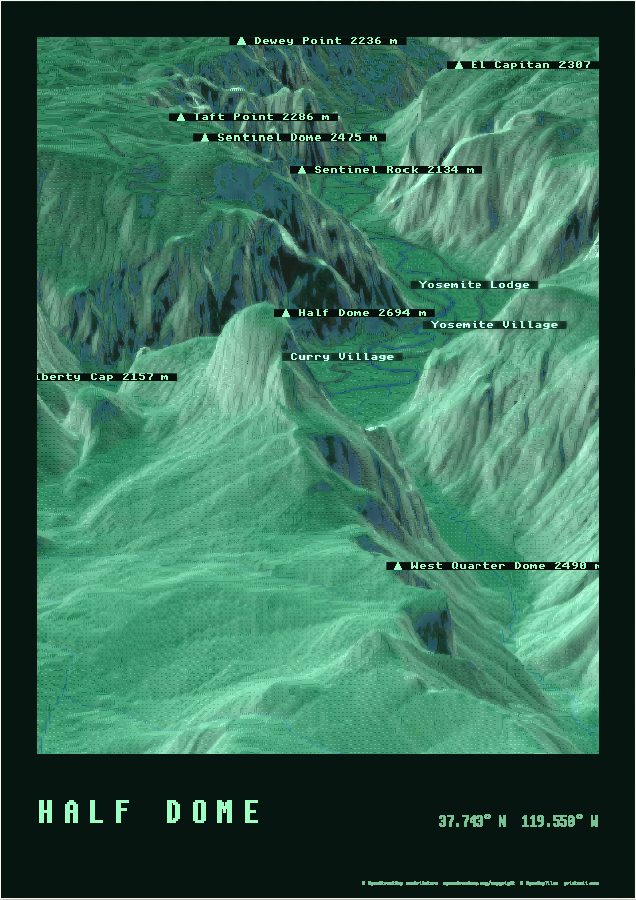 Half Dome, Yosemite as a Wilds print