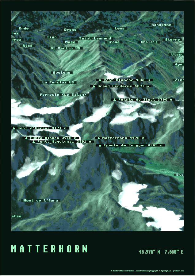 Matterhorn as a Wilds print