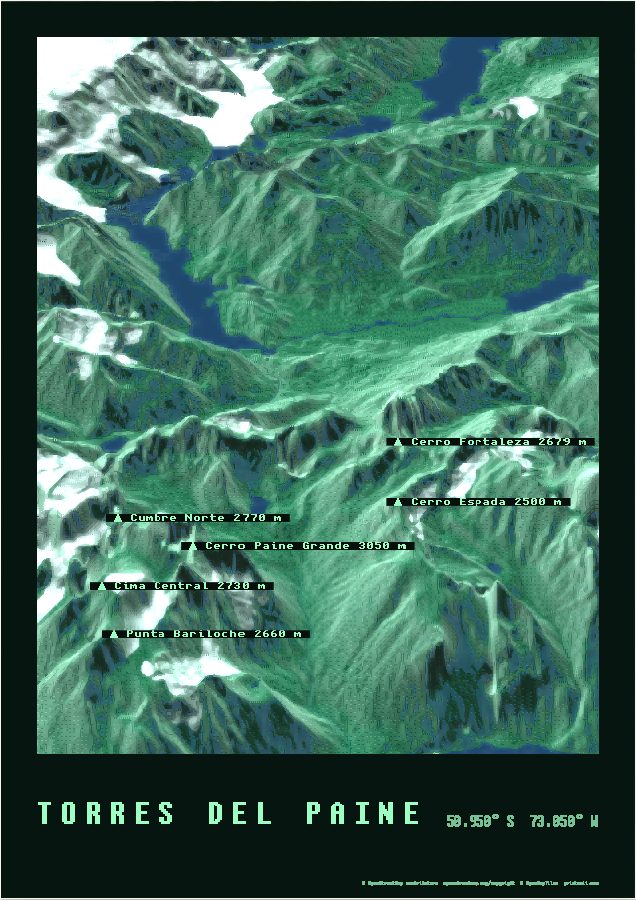 Torres del Paine as a Wilds print