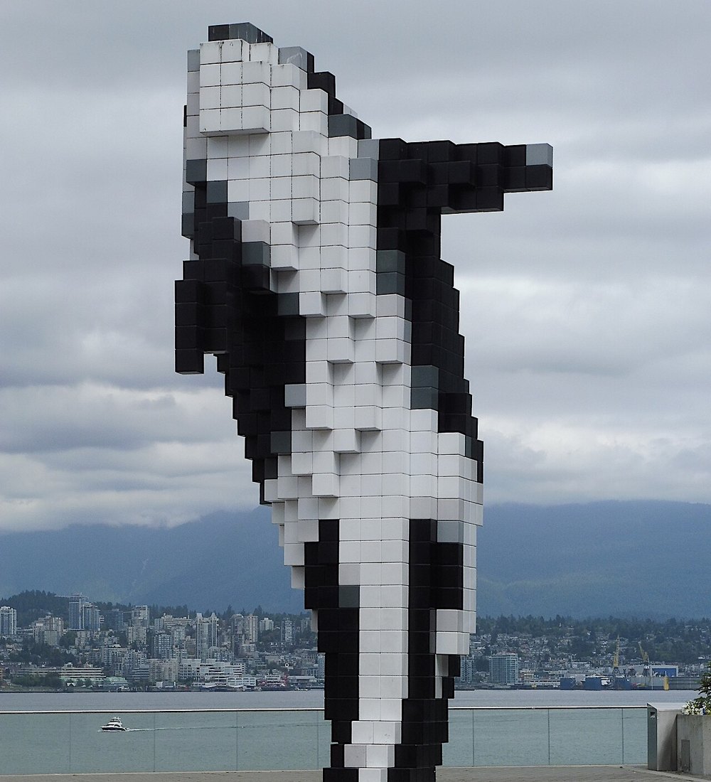 Douglas Coupland's Digital Orca at Coal Harbour, Vancouver. Photograph by Kristina D.C. Hoeppner.